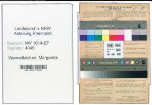 Entnazifizierung Margarete Wermelkirchen , geb. 10.01.1910 (Geschaeftsfrau)