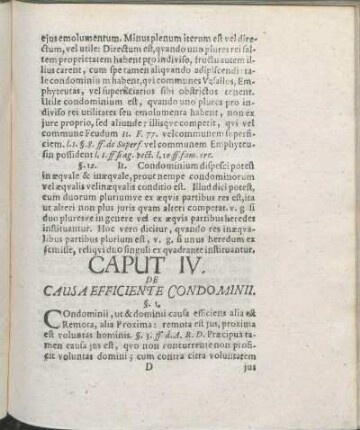 Caput IV. De Causa Efficiente Condominii.