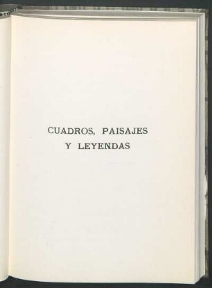 Cuadros, paisajes y leyendas