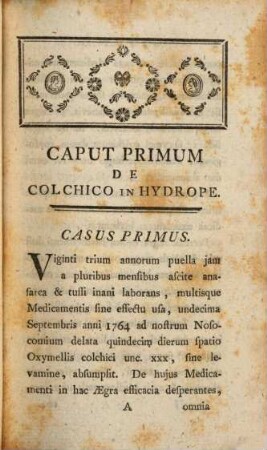 Nosocomii Civici Pazmanniani Annus Medicus Tertius Sive Observationum Circa Morbos Acutos Et Chronicos ... Factarum Pars ..., 2. Henrici Josephi Collin ... Observationvm Circa Morbos Acvtos Et Chronicos Factarvm. Pars Secvnda