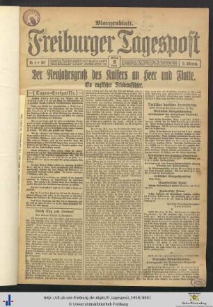 11. Jg. (Januar bis Juni): Freiburger Tagespost