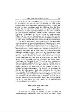 Die Kunst und das Kind