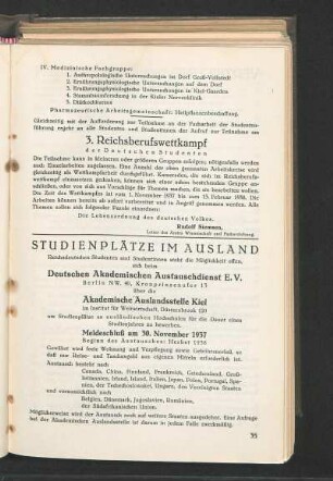 Studienplätze im Ausland