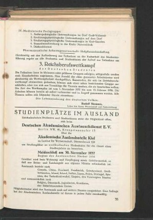 Studienplätze im Ausland