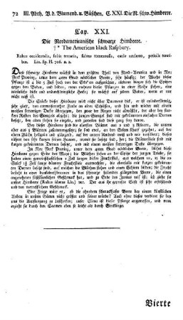 Cap. XXI. Die Nordamericanische schwarze Himbeere. Rubus occidentalis. Lin.