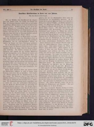 Deutsches Künstlerleben in Rom vor 100 Jahren