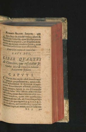 Liber Quartus de Conciliis, quo refutatur secundus liber de conciliis Roberti Bellarmini Jesuitae.
