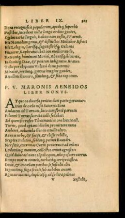 P. V. Maronis Aeneidos Liber Nonus.