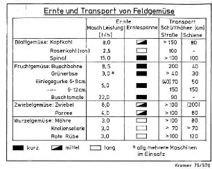Ernte und Transport von Feldgemüse