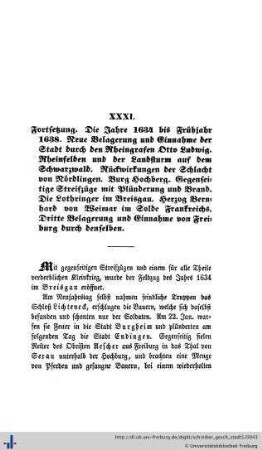 XXXI.Die Jahre 1634 bis Frühjahr 1638