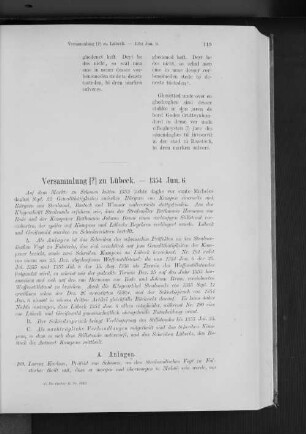 Versammlung [?] zu Lübeck. - 1354 Jun. 6.