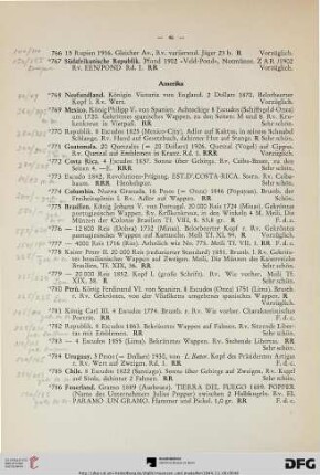 Amerika (Nr. 768-786)