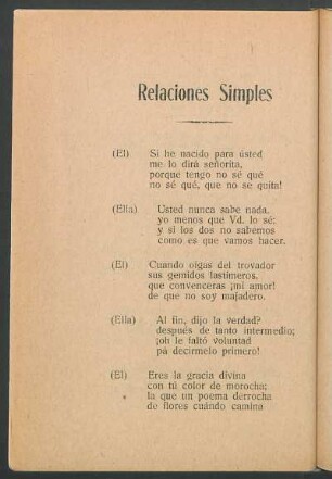 Relaciones simples