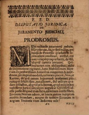 Diatriba iuridica de iuramento iudiciali