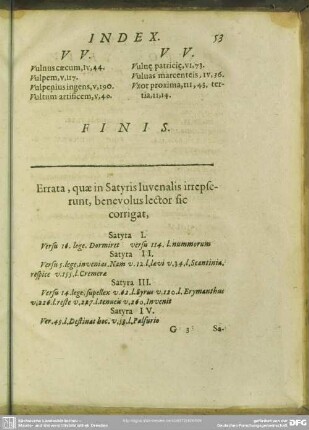 Errata, quae in Satyris Juvenalis irrepserunt, benevolus lector sic corrigat