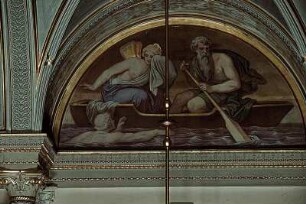 Psyche wird von Charon über den Styx gebracht