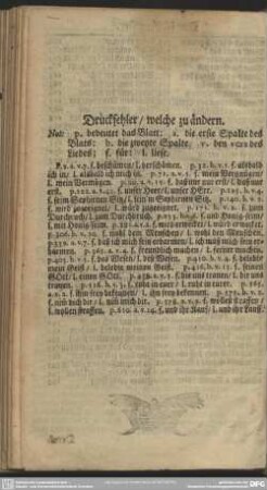 Druckfehler, welche zu ändern