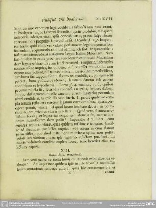 XIII. Ratio huius mutationis