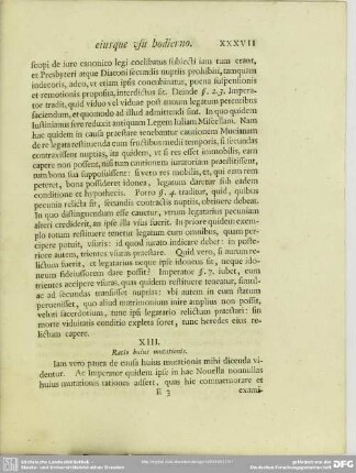 XIII. Ratio huius mutationis