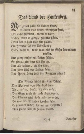 Das Land der Hinkenden. - Der Bettler.