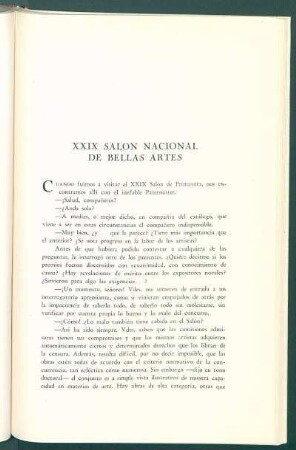 XXIX Salón Nacional de Bellas Artes