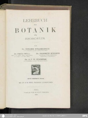 Lehrbuch der Botanik für Hochschulen : mit 667 Abb.
