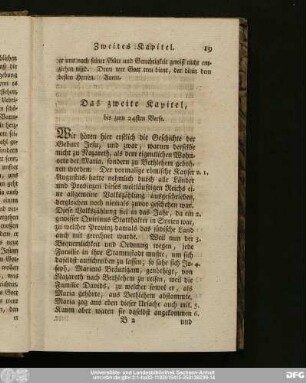 Das zweite Kapitel, bis zum 24sten Vers.