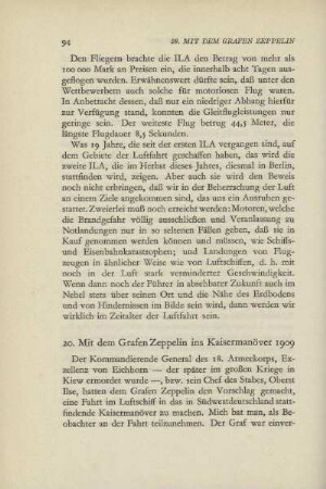 20. Mit dem Grafen Zeppelin ins Kaisermanöver 1909