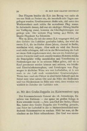 20. Mit dem Grafen Zeppelin ins Kaisermanöver 1909