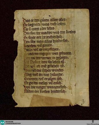 Die goldene Schmiede, Fragment S - Cod. Donaueschingen A III 12
