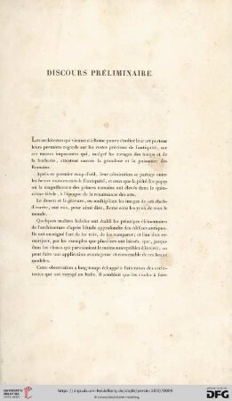 Discours préliminaire