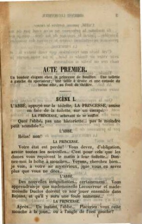 Adrienne Lecouvreur, Comédie Drame en cinq actes, en prose, par Scribe et Ernest Legouvé