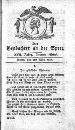 9. Stueck, 2. Maerz 1818