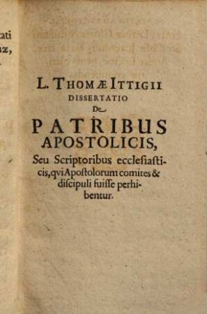 Bibliotheca patrum apostolicorum Graeco-Latina