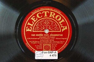 Das schöne Fest, Johannistag (Ansprache des Pogner) : ("Die Meistersinger von Nürnberg", 1. Akt) / (Richard Wagner)