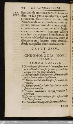 Caput XXXVI. DE Chronologia Novi Testamenti