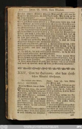 XXIV. Von der Heiligung, oder dem christlichen Wandel überhaupt.