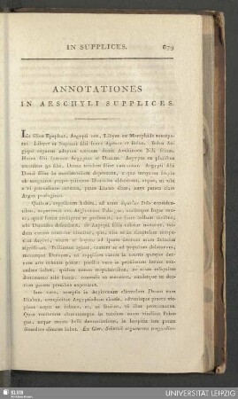 Annotationes in Aeschyli Supplices