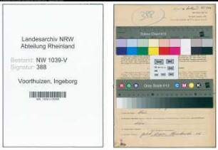 Entnazifizierung Ingeborg Van Voorthuizen , geb. 30.10.1921 ()