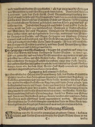 Belägerung und Eroberung Mäyntz.