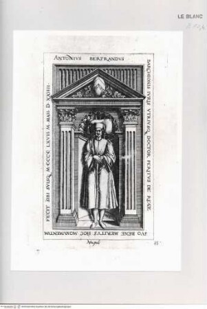 Monumenta clarorum doctrina praecipuè ..., Tafel 88: Grabmal des Antonius Bertrandus Barchio in Neapel, Sant'Anna dei Lombardi