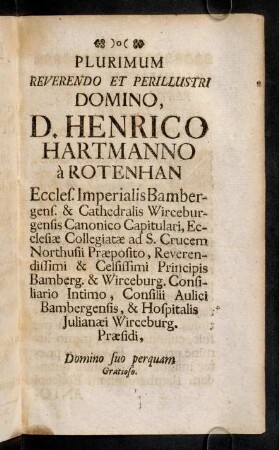 2r-7v, Plurimum Reverendo Et Perillustri Domino, ...