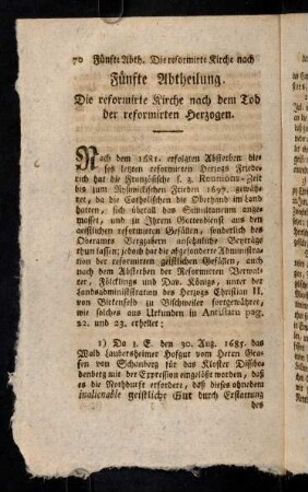 70-81, Fünfte Abtheilung.