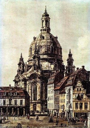 Der Neumarkt zu Dresden vom Jüdenhof aus