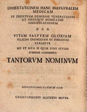 Diss. inaug. med. de tinctura antimonii tartarisata