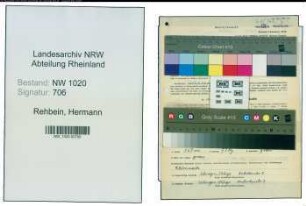 Entnazifizierung Hermann Rehbein , geb. 26.12.1878 (Gastwirt)