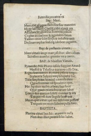 Remedia peccatorum ex Bap: Mant.