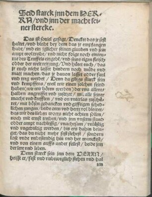 Seid starck jnn dem HERRn/ vnd jnn der macht seiner stercke.