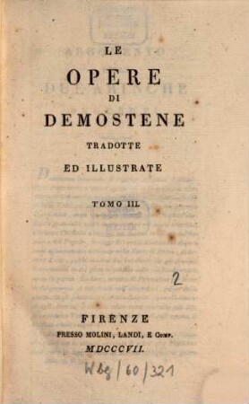 Le opere di Demosthene. 3