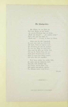 [Gedicht:] Die Schatzgräber